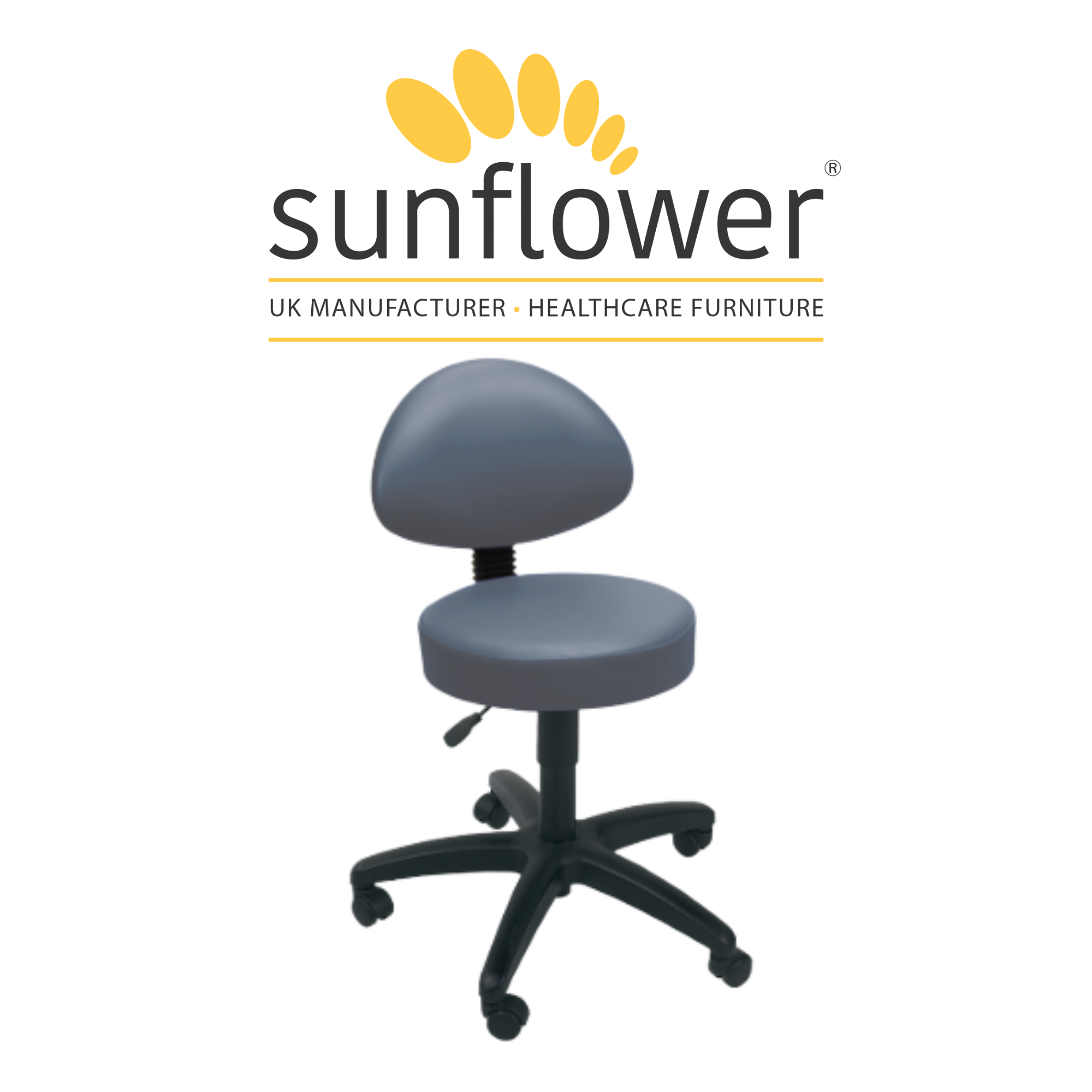 Sunflower Gas Lift Stool Sun-ST04 with back rest